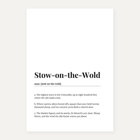 Stow-on-the-Wold — Dictionary Print