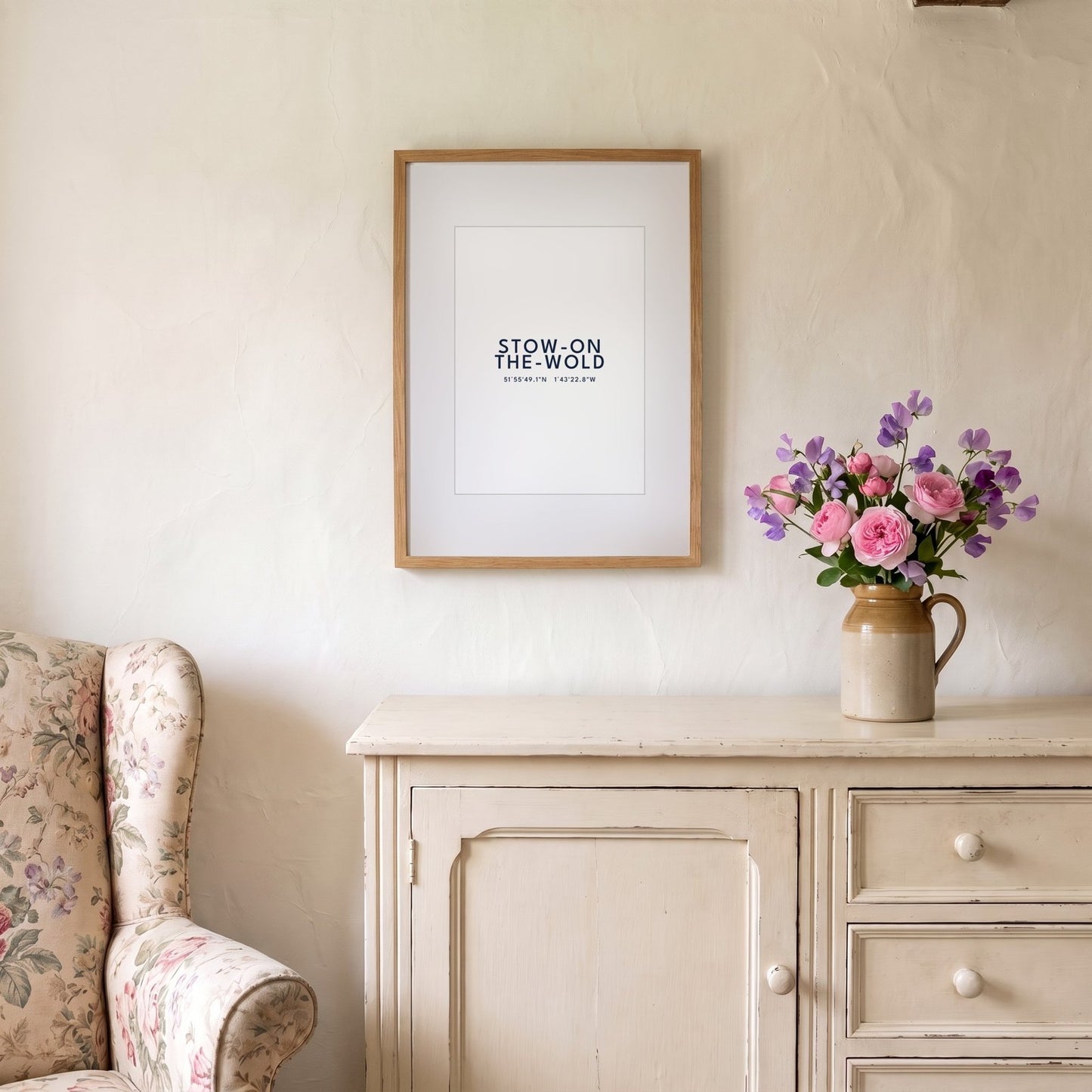 Stow-on-the-Wold — Framed Coordinates Print