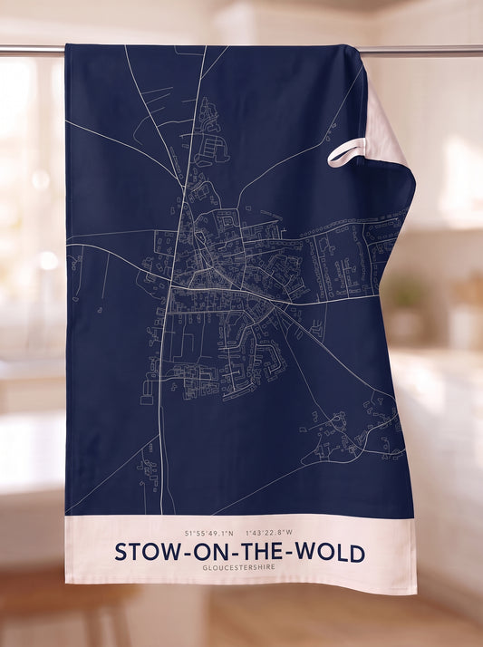 Stow-on-the-Wold — Map Tea Towel