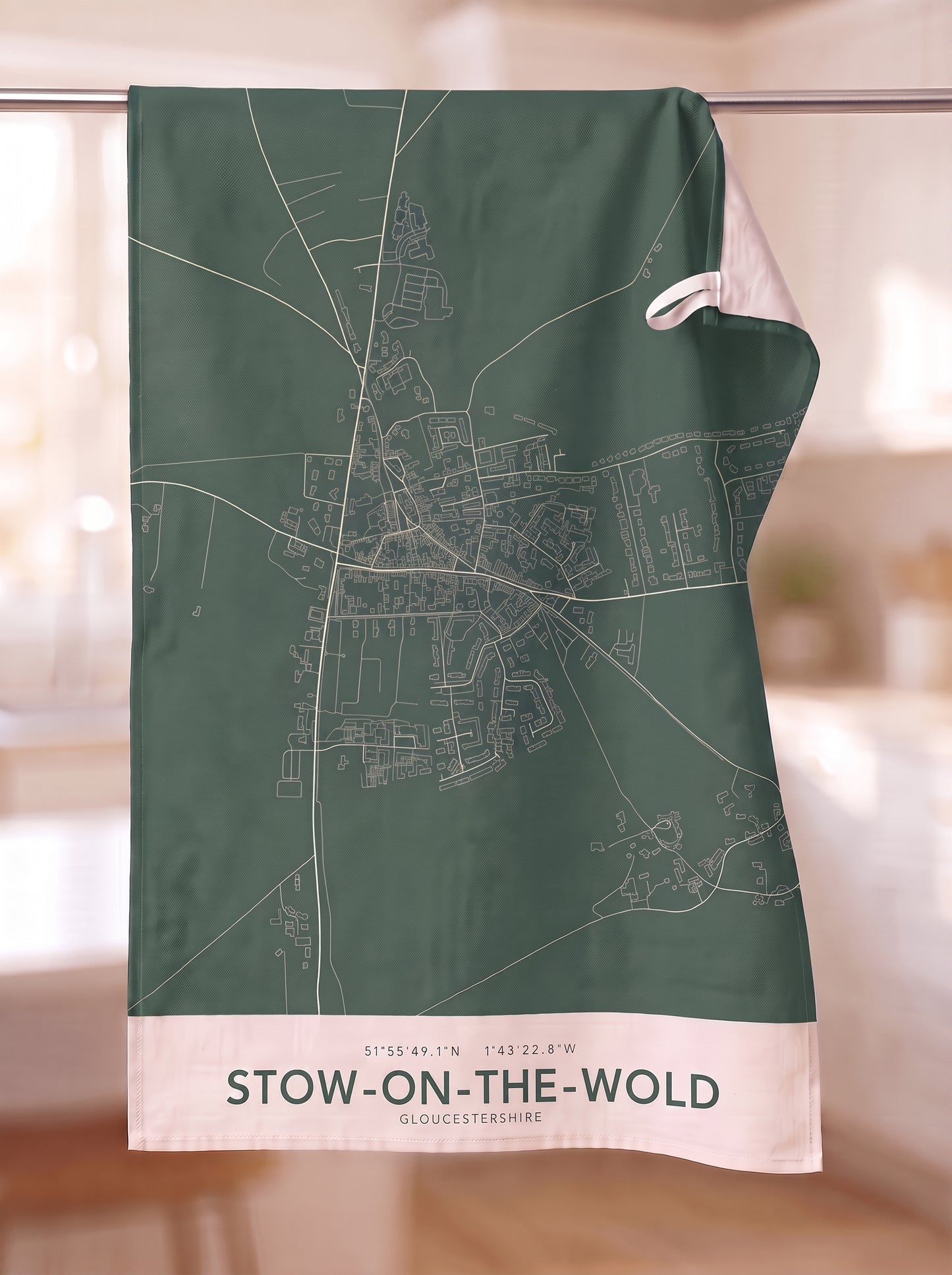 Stow-on-the-Wold — Map Tea Towel