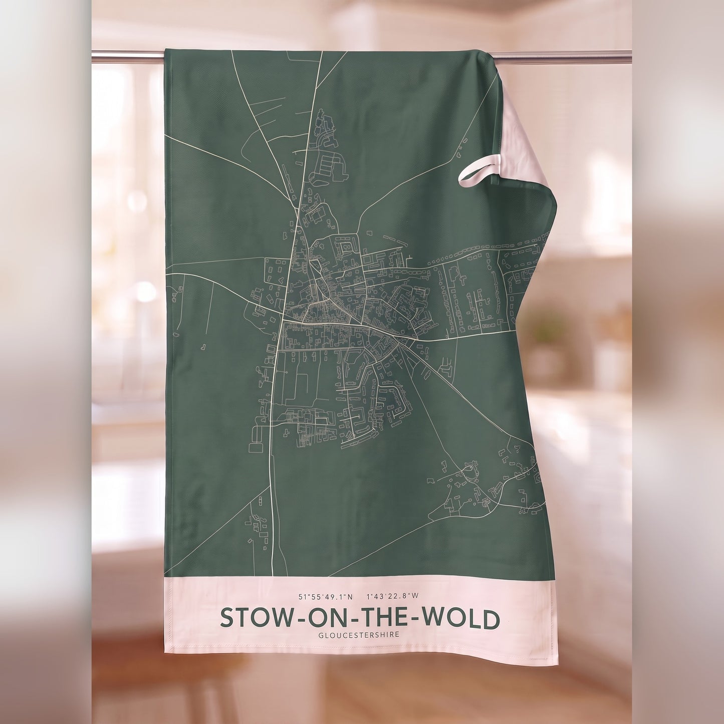 Stow-on-the-Wold — Map Tea Towel