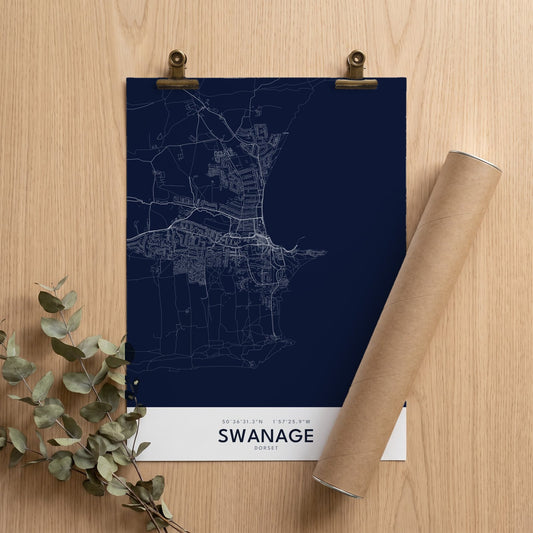 Swanage — Map Print