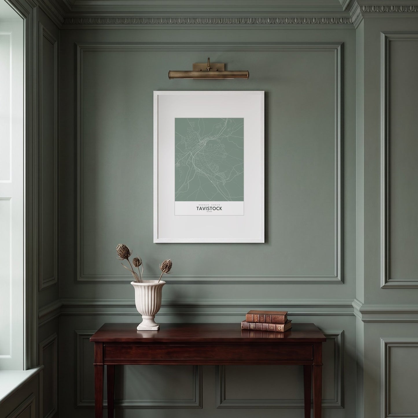 Tavistock — Framed Map Print (Sage)