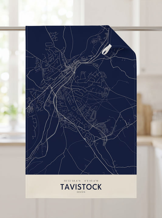 Tavistock — Map Tea Towel