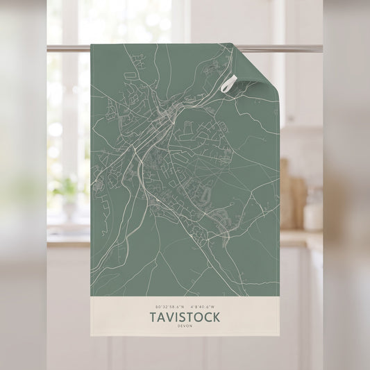 Tavistock — Map Tea Towel