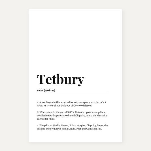 Tetbury — Dictionary Print