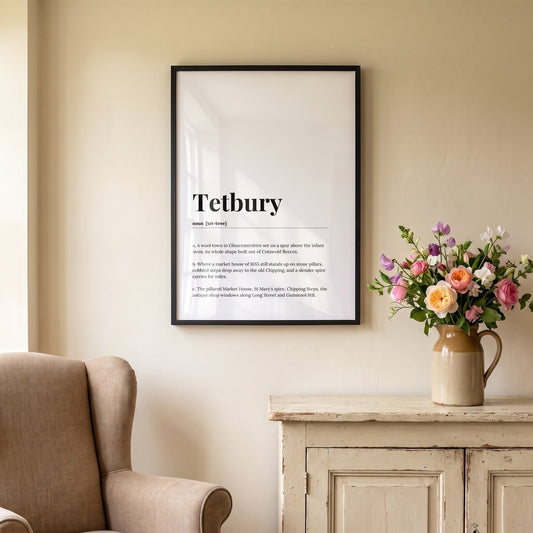 Tetbury — Framed Dictionary Print