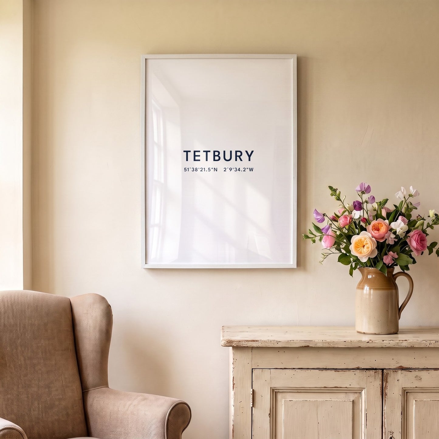 Tetbury — Framed Coordinates Print