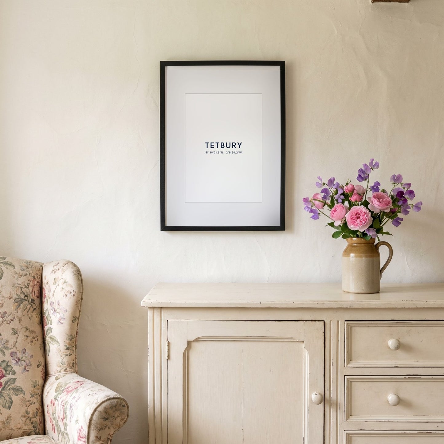 Tetbury — Framed Coordinates Print