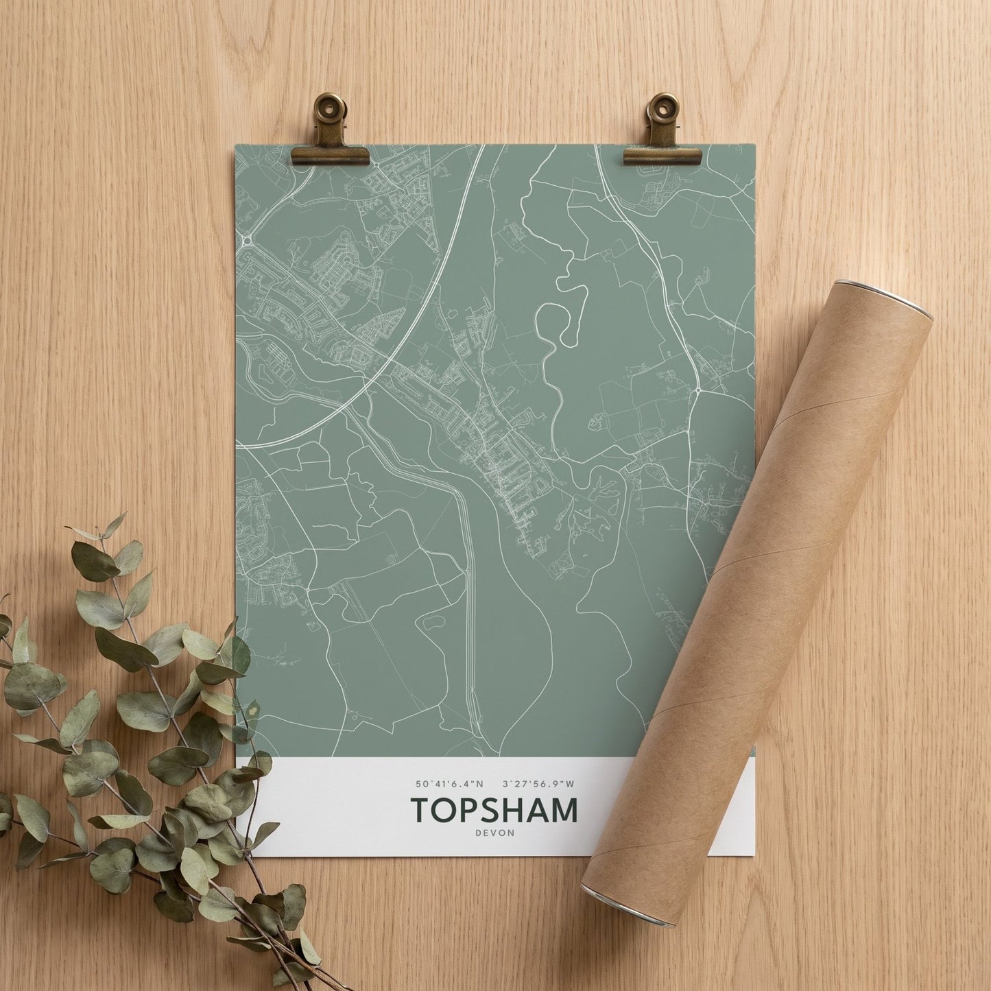 Topsham — Map Print