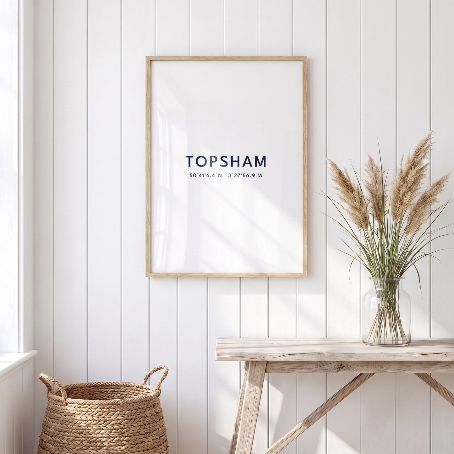 Topsham — Framed Coordinates Print