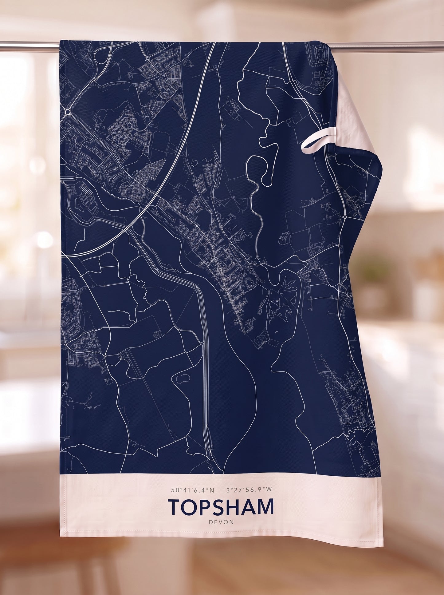 Topsham — Map Tea Towel