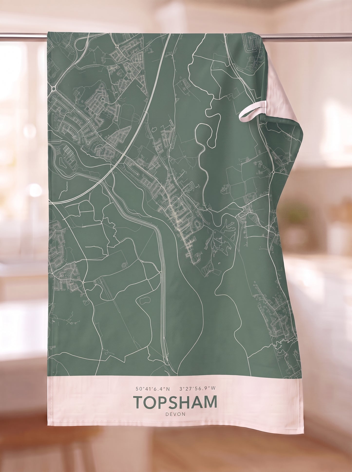 Topsham — Map Tea Towel