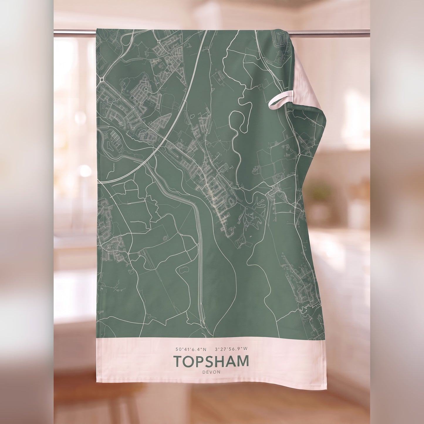 Topsham — Map Tea Towel