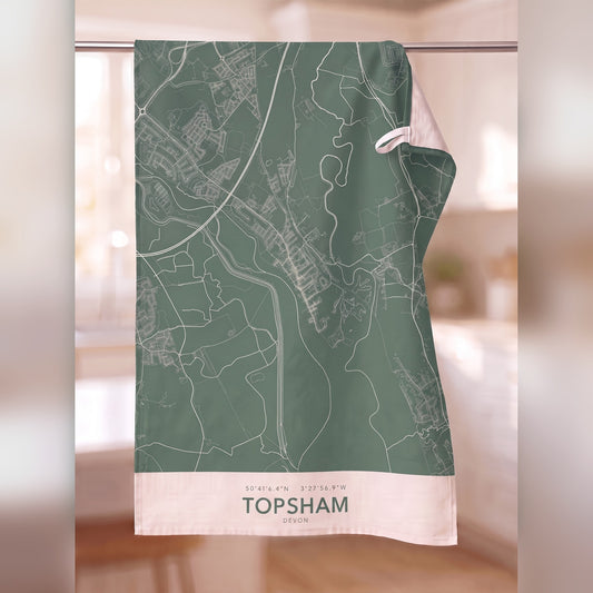 Topsham — Map Tea Towel