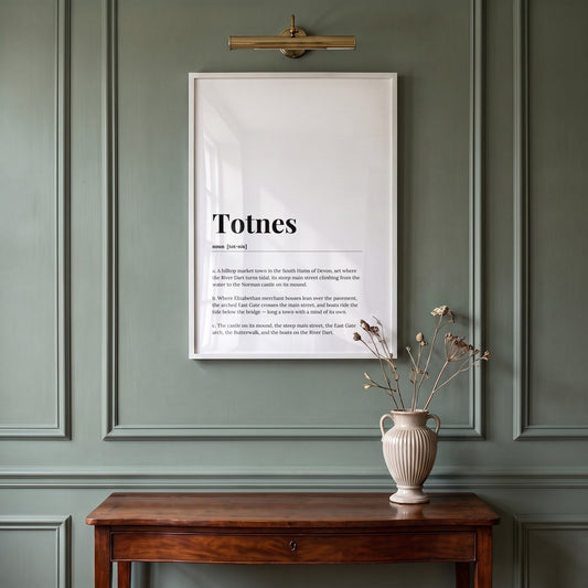 Totnes — Framed Dictionary Print