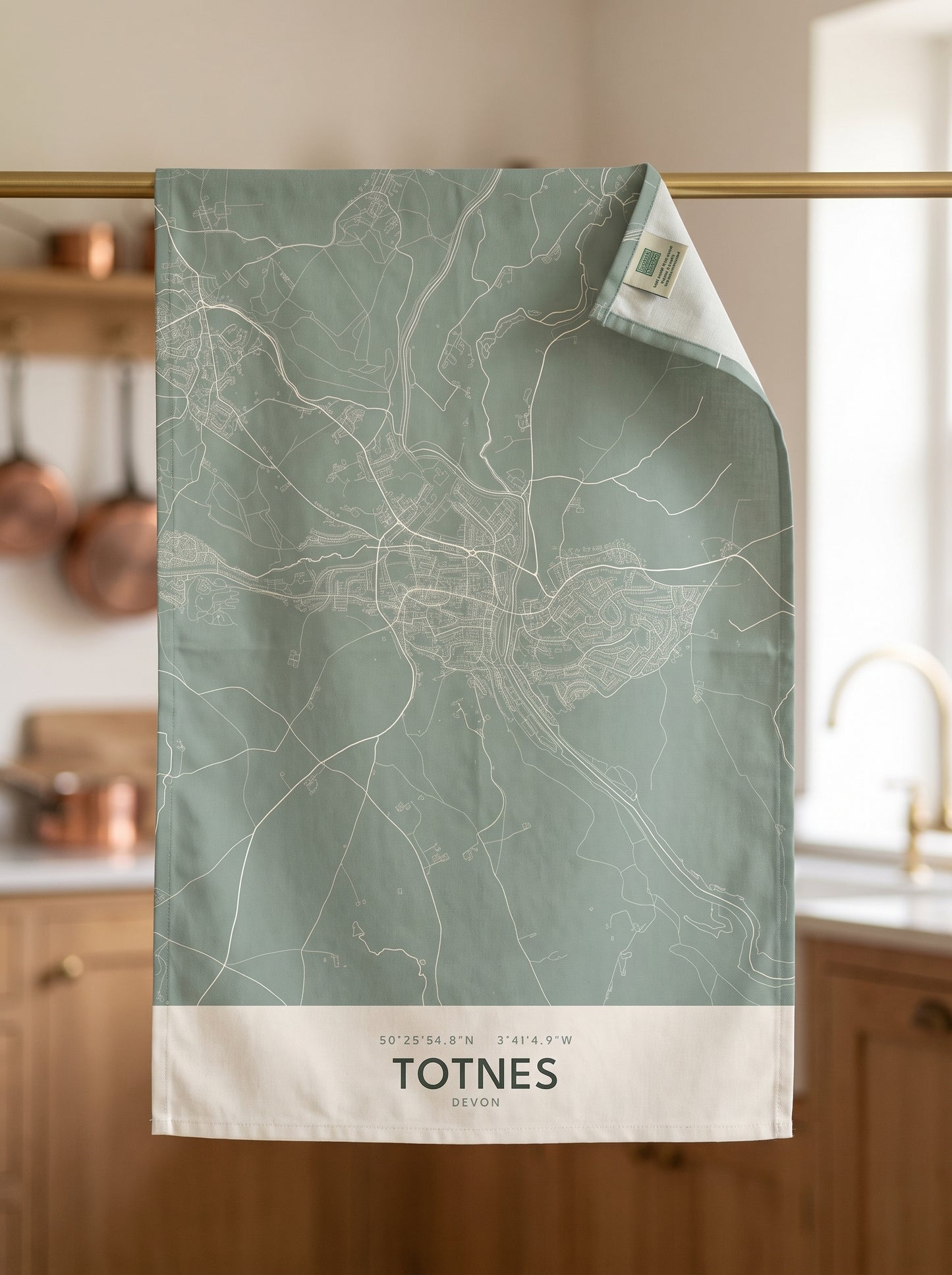 Totnes — Map Tea Towel