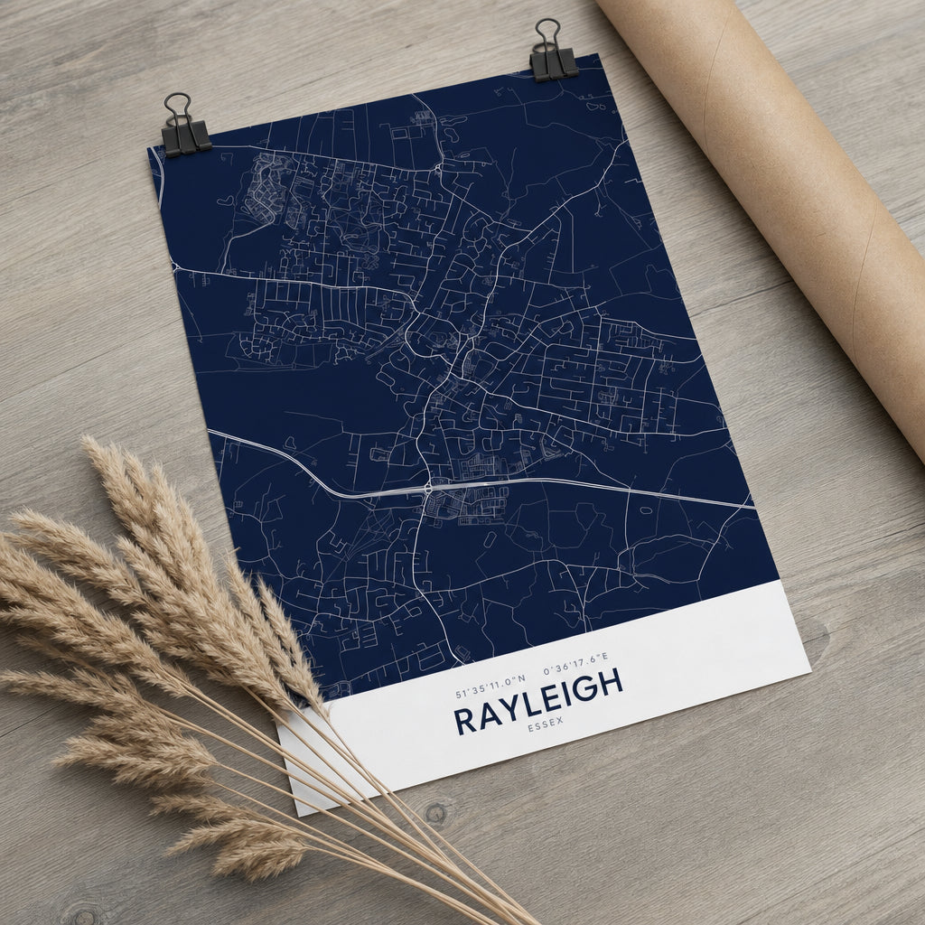 Rayleigh — Map Print