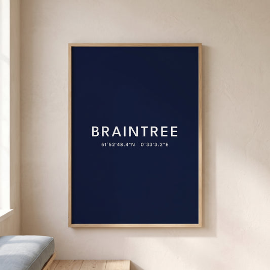 Your Town Merch — Braintree Coordinates Print lifestyle