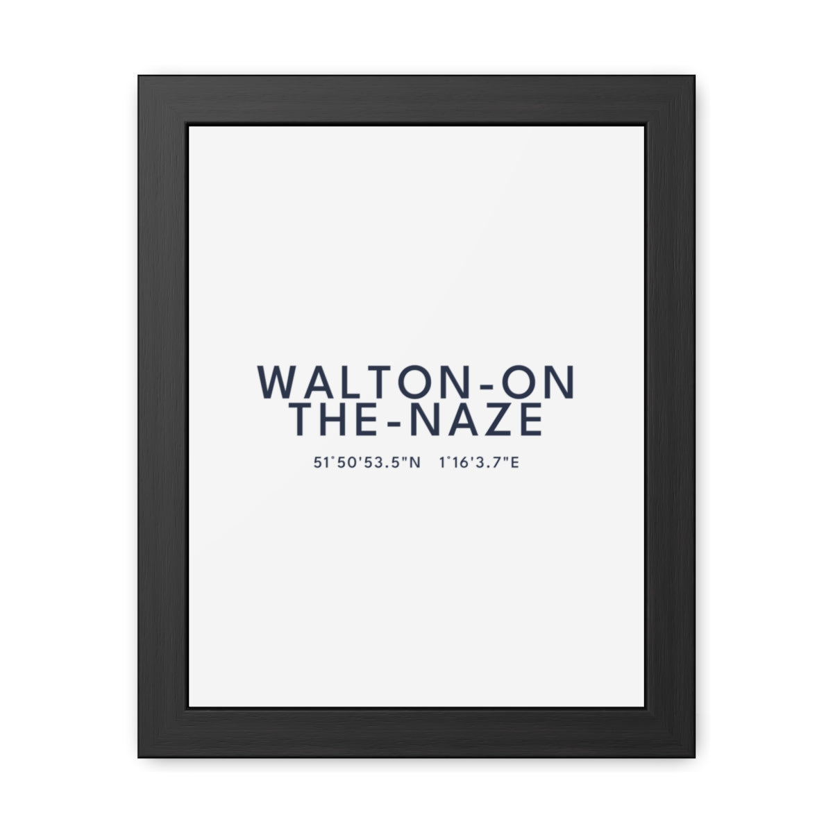 Walton-on-the-Naze — Framed Coordinates Print