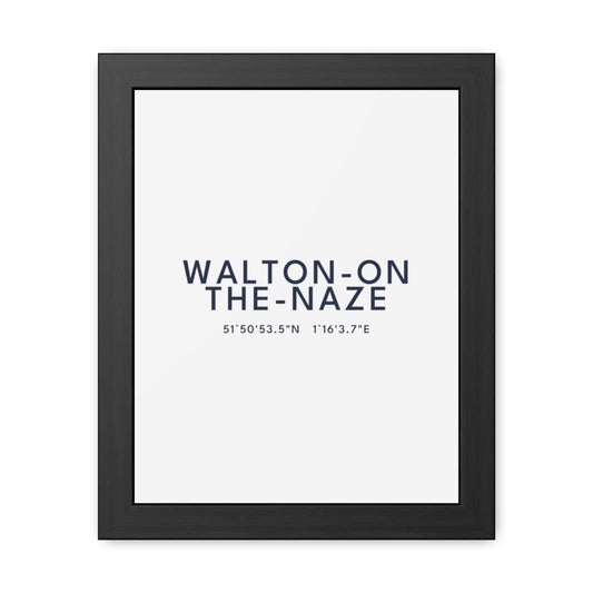 Walton-on-the-Naze — Framed Coordinates Print