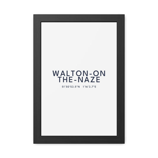 Walton-on-the-Naze — Framed Coordinates Print
