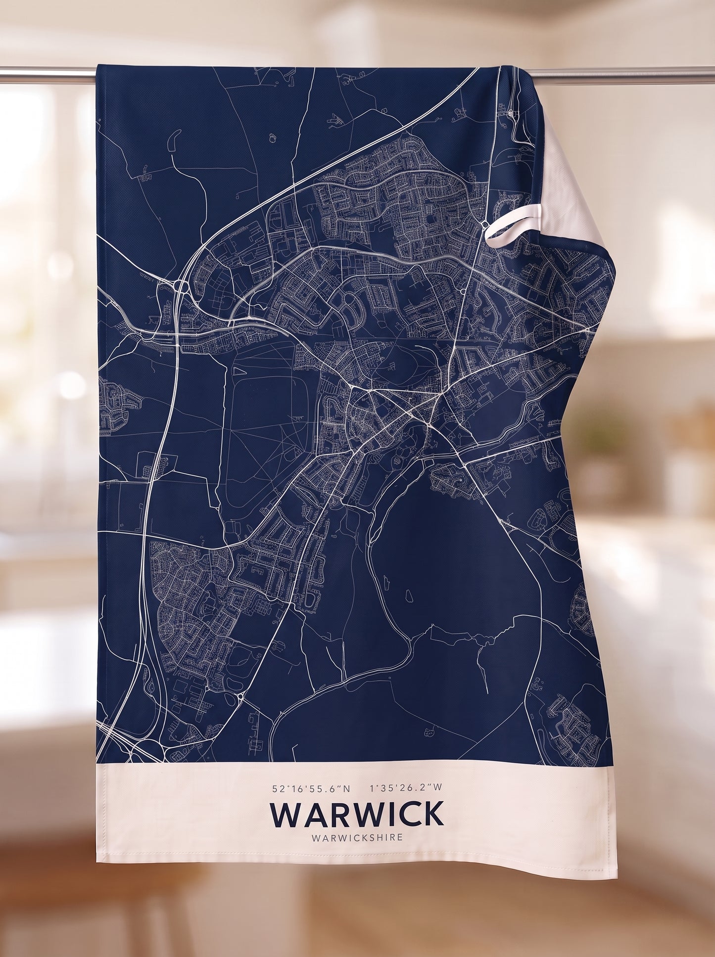 Warwick — Map Tea Towel
