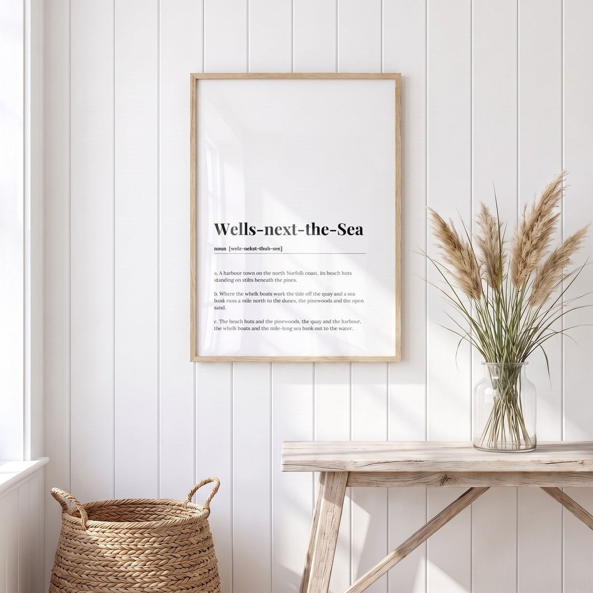 Wells-next-the-Sea — Framed Dictionary Print