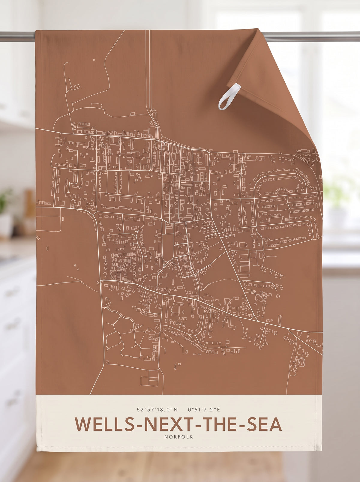 Wells-next-the-Sea — Map Tea Towel