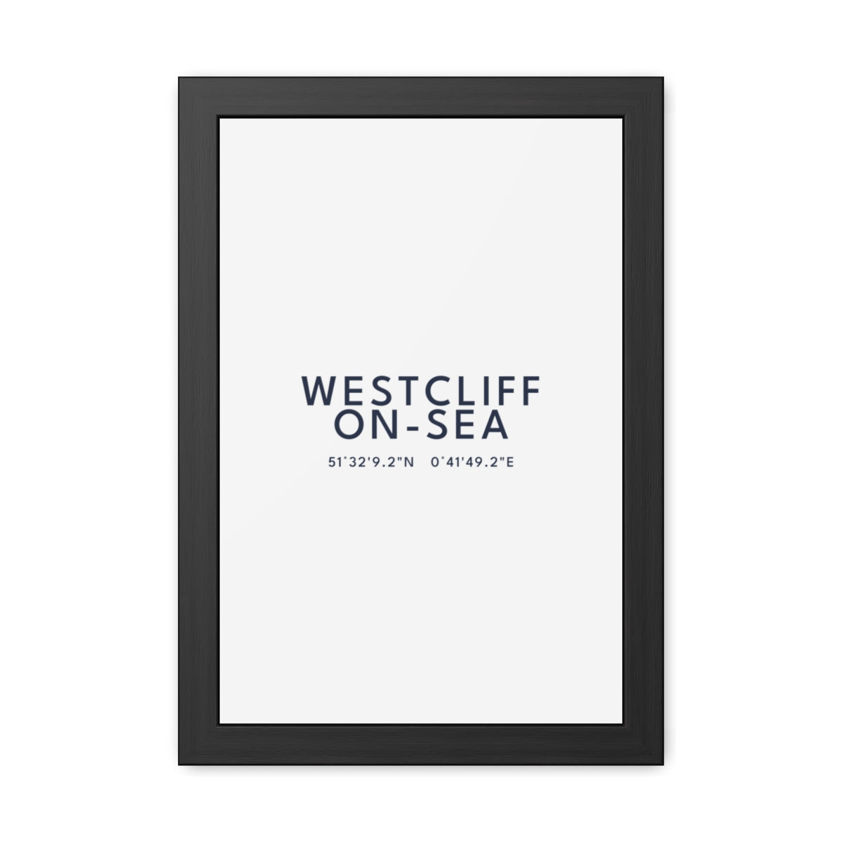 Westcliff-on-Sea — Framed Coordinates Print
