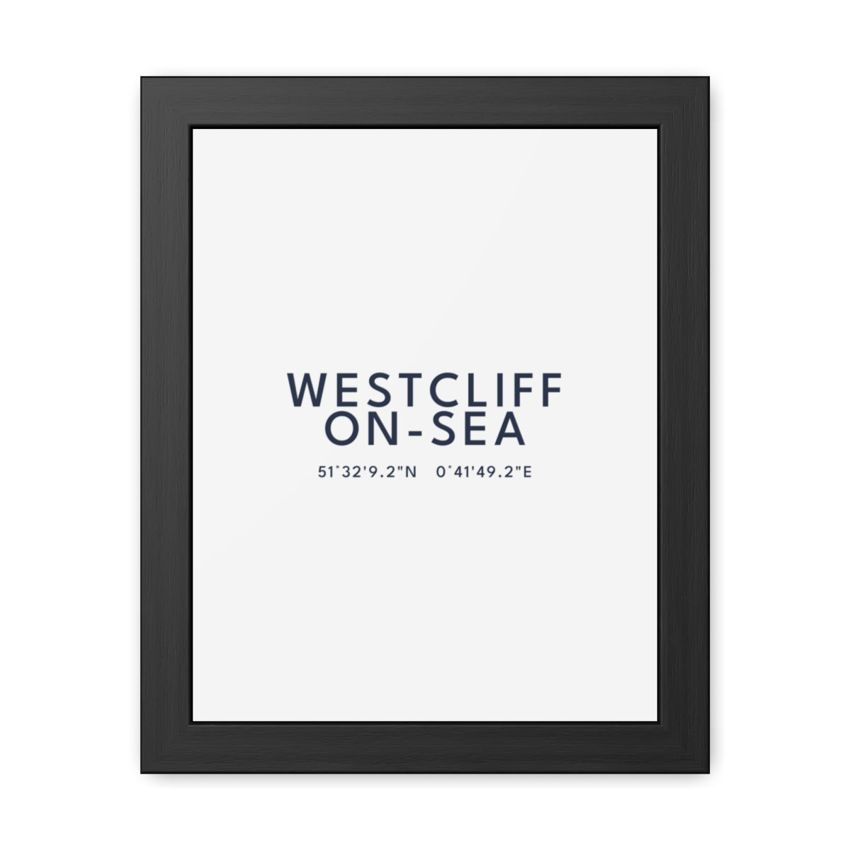 Westcliff-on-Sea — Framed Coordinates Print