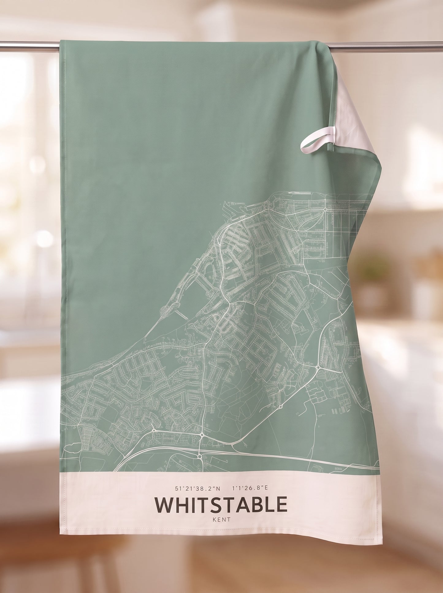 Whitstable — Map Tea Towel