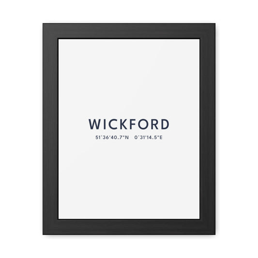 Wickford — Framed Coordinates Print