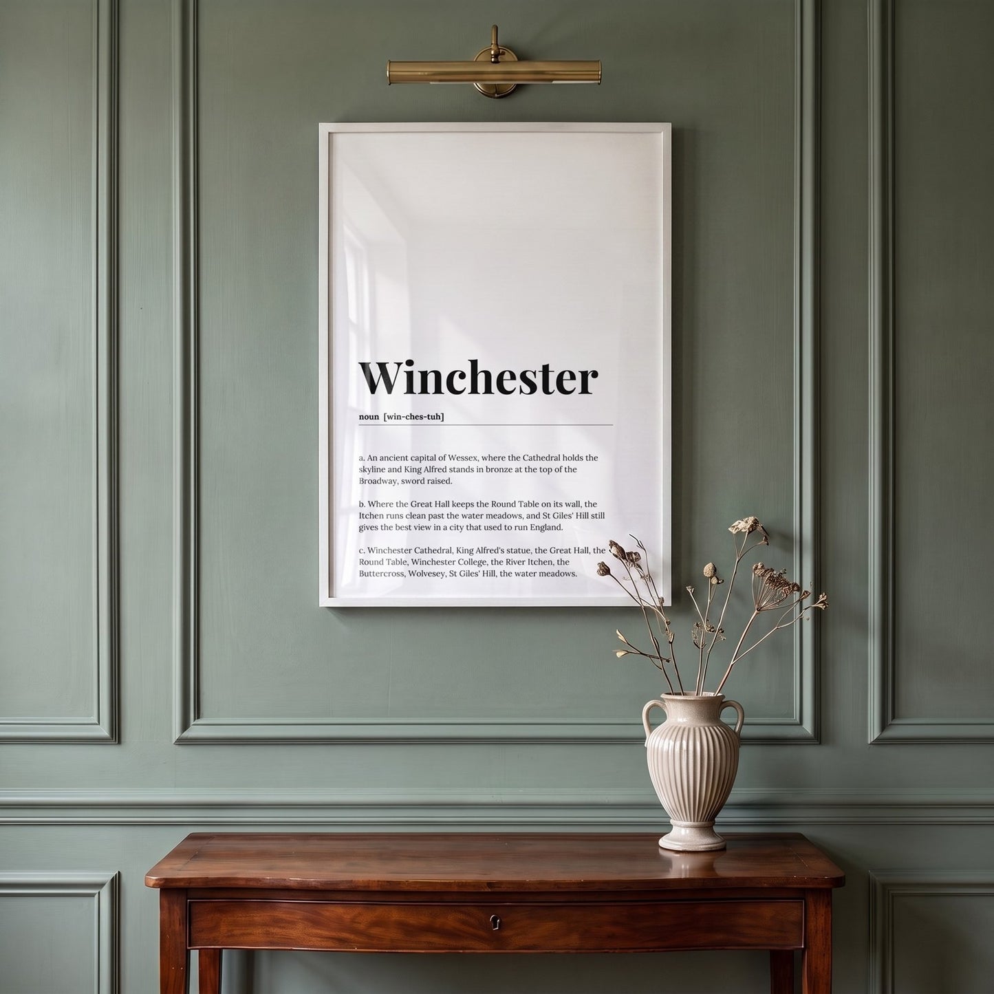 Winchester — Framed Dictionary Print