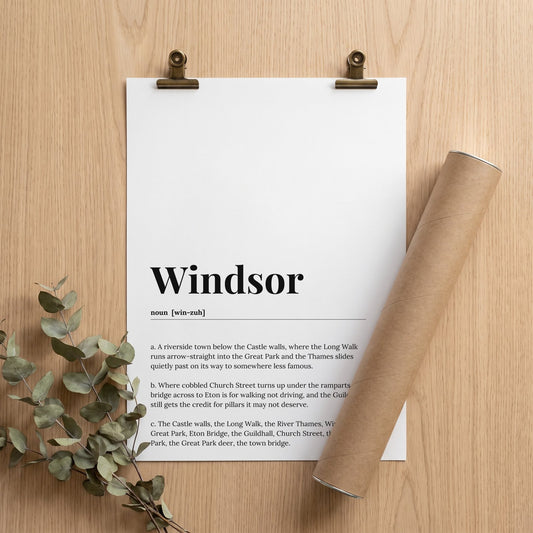 Your Town Merch — Windsor Dictionary Print unframed print