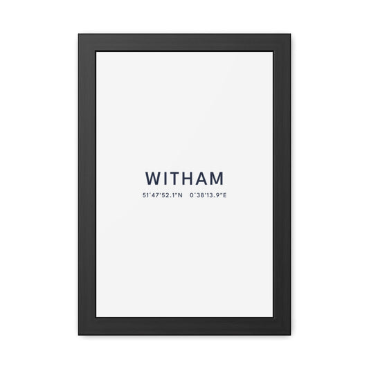 Witham — Framed Coordinates Print