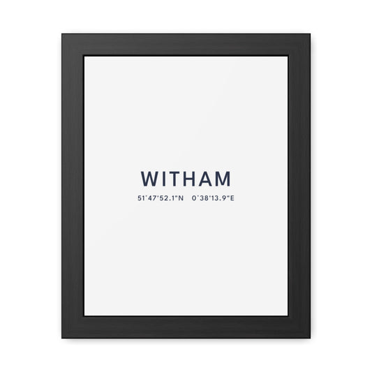 Witham — Framed Coordinates Print