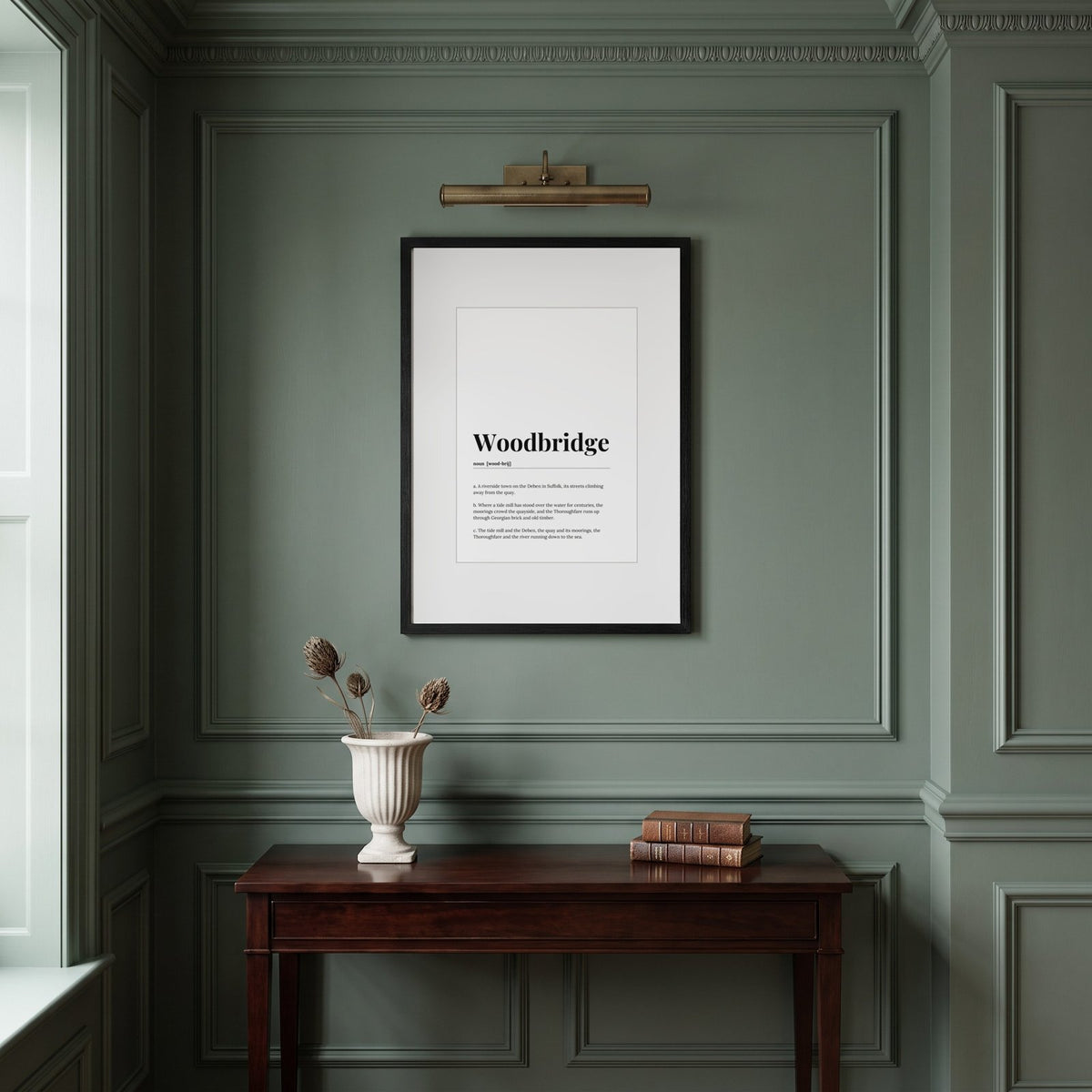 Woodbridge — Framed Dictionary Print