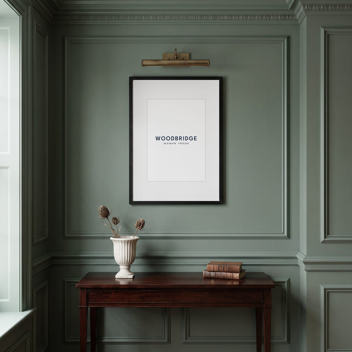 Woodbridge — Framed Coordinates Print