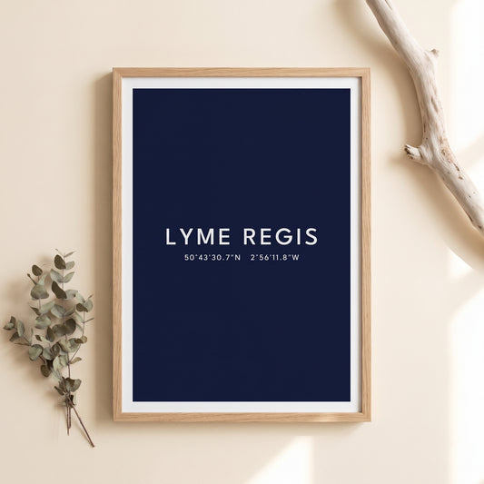 Lyme Regis — Coordinates Print